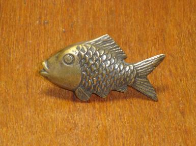 Fish Handle material brass  Code N.104 L_62mm W_40mm